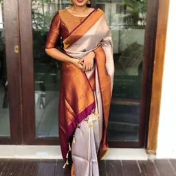 Areca Designer Woven Design Zari Pure Silk Banarasi Saree-image-0