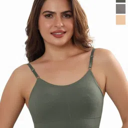 Trulymart Pack Of 3 Self Design Full Coverage Lightly Padded Non-Wired Seamless Bra-2