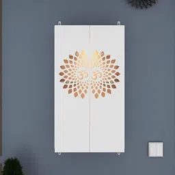 ANIKAA White Engineered Wooden Wall Mount Home Temple-image-105