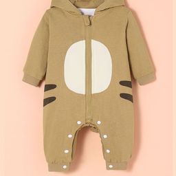 Hopscotch Boys Brown Animal Belly Hooded Bodysuit-picture-23