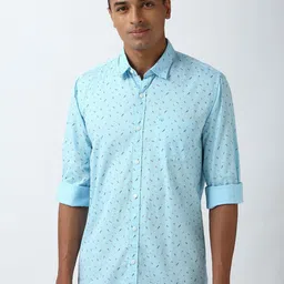 Peter England Casuals Men Slim Fit Floral Opaque Printed Casual Shirt-image-28