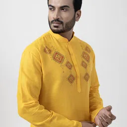 DEVOILER Men Ethnic Motifs Printed Regular Kurta with Pyjamas image 3