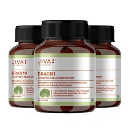 Jiva Set Of 3 Ayurvedic Brahmi Tablets - 60 Tablets Each image 1