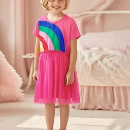 JC SPARKLE Colourblocked Fit & Flare Dress-image-34