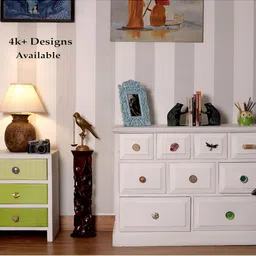 Indianshelf 6-Pcs Cream-Color Printed Resin Knobs image 5