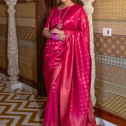 BerMondsey Woven Design Zari Banarasi Saree-image-94
