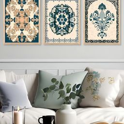 Kotart Brown & Beige 3 Pieces Wooden Floral and Botanical Wall Arts-picture-12