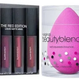 swenky Best face makeu combo of lipstic 4 , puff-19