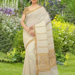 Rst R Selvamani Tex Solid Zari Pure Cotton Kasavu Saree-picture-27