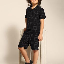 U.S. Polo Assn. Kids Boys Geometric Printed Mid-Rise Regular Fit Shorts-image-23