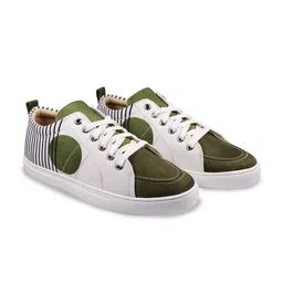 KobSook Men Colourblocked Suede Lace-Up Sneakers-image-73
