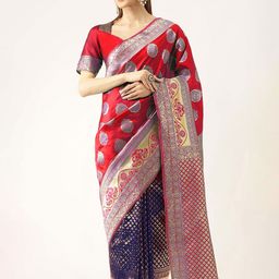 Maroosh Woven Design Zari Silk Blend Saree-image-38