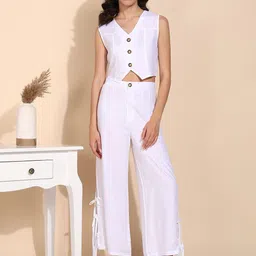 Asami V-Neck Top With Trouser Co-Ords-image-95
