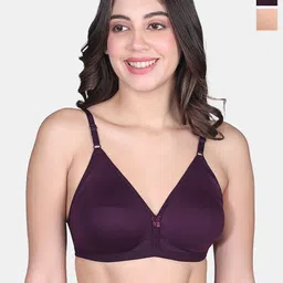SKDREAMS Pack of 2 Medium Coverage Non Padded T-shirt Bra-picture-36