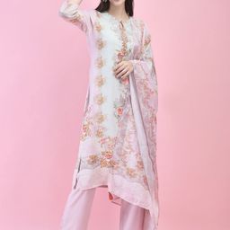 Shree Floral Printed Kurta with Trousers & Dupatta-image-56
