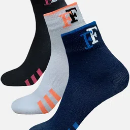 StyFun Unisex Pack Of 3Cotton Crew Length Ankle Running Socks-image-6