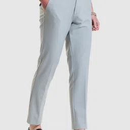 Snitch Men Light Grey Slim Fit Trousers-image-50