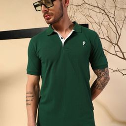 PockMAN Men Anti Odour Solid Polo Collar Cotton T-shirt-image-59
