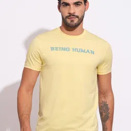 Being Human Men Typography Printed Round Neck Cotton Slim Fit T-shirt-picture-4