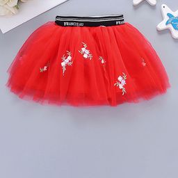 LULU & SKY Infant Girls Embroidered Tulle Mini Skirt-image-17