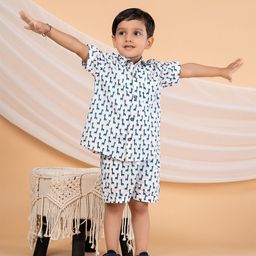 BEBE UNICORN Boys Printed Shirt with Shorts-53