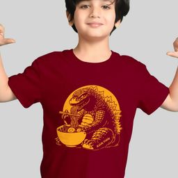 AUSK Boys Graphic Printed Drop-Shoulder Sleeves Cotton T-shirt-image-72