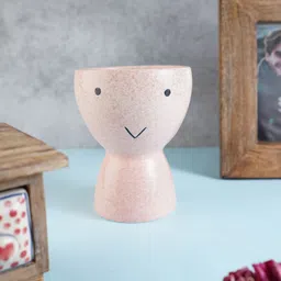 WEAVING HOMES Pink Smiley Face Vase-image-94