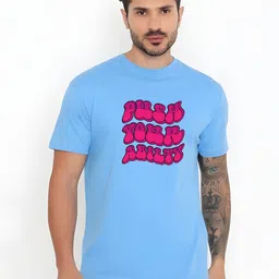 KaamBhari Graphic Printed Round Neck Pure Cotton Regular Fit T-shirt-picture-41