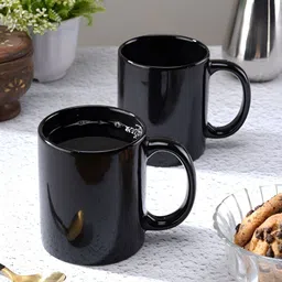 CDI Black Solid Ceramic Glossy Mugs Set of Cups and Mugs-image-95