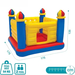 INTEX Inflatable Jump-O-Lene Ball Pit Castle Bouncer With Pump Inflatable Hoppers & Bouncer-10