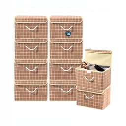 Aura Brown Set of 6 Reusable Drawer Organiser Organisers-8