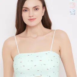 SECRETS BY ZEROKAATA Pack Of 3 Abstract Printed Full Coverage Lightly Padded Bralette Bra-0