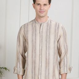 VALEN CLUB Men Premium Opaque Striped Slim Fit Casual Shirt-image-41