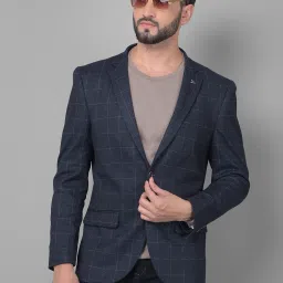 Men Checkered Single Breasted Casual Blazer-image-77
