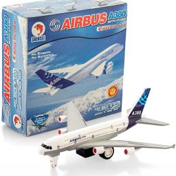 Pull Back Air Bus a 380 Miniature Scale Model (Multicolour )-5