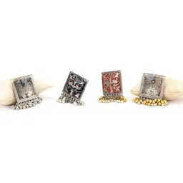 FIMBUL Set Of 2 Square Shaped Drop Earrings image 5