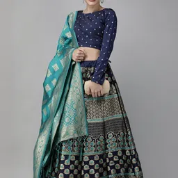 Mr Y Printed Lehenga & Blouse With Dupatta-picture-15