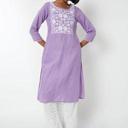 max Floral Yoke Design Thread Work Straight Kurta-picture-28