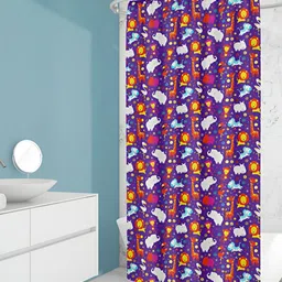 ArtzFolio Purple Printed Waterproof Shower Curtain-image-31