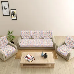 The Craft Monk Multicoloured Cotton Sofa Cover With Arms-image-80