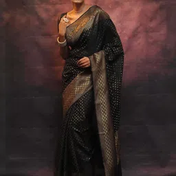RASVRITI Art Silk Saree With Blouse Piece-picture-35