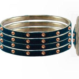 Vidhya Kangan Blue Brass Bangles-image-93