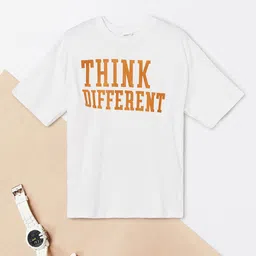 max Boys Typography Printed Round Neck Pure Cotton T-shirt-10