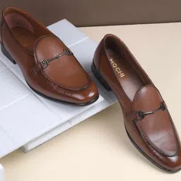 Mochi Men Leather Formal Loafers Shoes-image-13