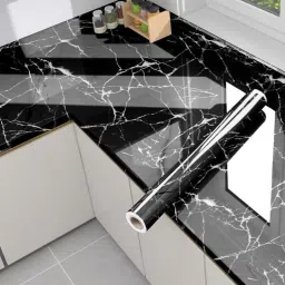 200 cm Self Adhesive Glossy Marble Foil Waterproof Sticker For Kitchen And Home Self Adhesive Sticker-image-15
