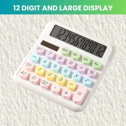 Desktop Calculator, 12-Digit Large LCD and Large Buttons for Office, Homes E279 Basic Calculator-36