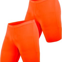 Solid Men Orange Tights-image-35