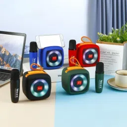 SELL WISER 3D Deep Bass with wireless mic compact design 15 W Bluetooth Home Audio Speaker Speaker Mod image 5