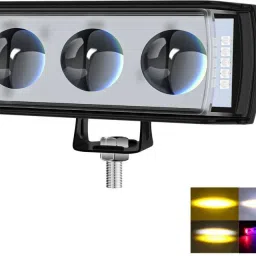 A2 SIX MODE Yellow/White with Red/Blue 60W DC 9V-60V Dual Lens Fog Light Fog Lamp Car, Motorbike, Truck, Van LED (12 V, 30 W)-2