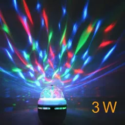 trudo Rotating LED Strobe Bulb Multi changing Color Crystal Stage Light Single Disco Ball image 2